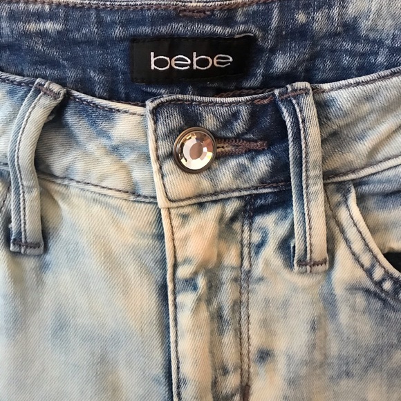 BEBE bleached wash skinny jeans - Picture 2 of 5